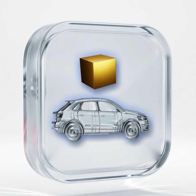 3D-Glassymbol: Transporter bewerten